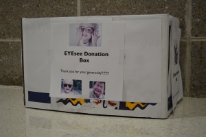 EYEsee donation box in the atrium.