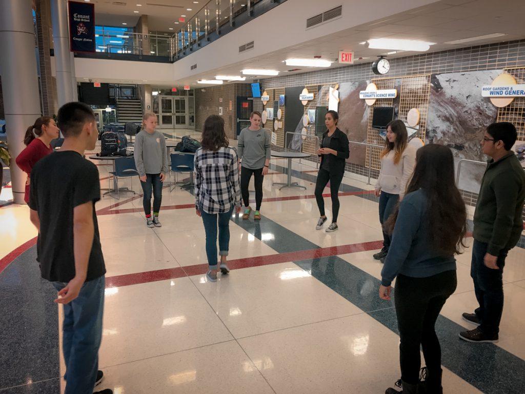 On November 30, Operation Snowball, a club that steers students away from drugs towards a positive environment, held a promotional event to gather members for the 2017 retreat. At the start of the event, the new and existing members gathered in the atrium for a positive group activity with leader Tricia Nicholson, '17, in the middle. 