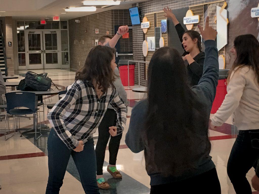 Nicholson gets the new members dancing during game "Left Right Left" where people on the outside mimic the person in the middle. Nicholson says "This is a great and positive way to get everybody involved," and third year participant Juhi Shah, '17, says that "we hold promotional events all the time leading up to the retreat on February 18 and new members are always welcome." 