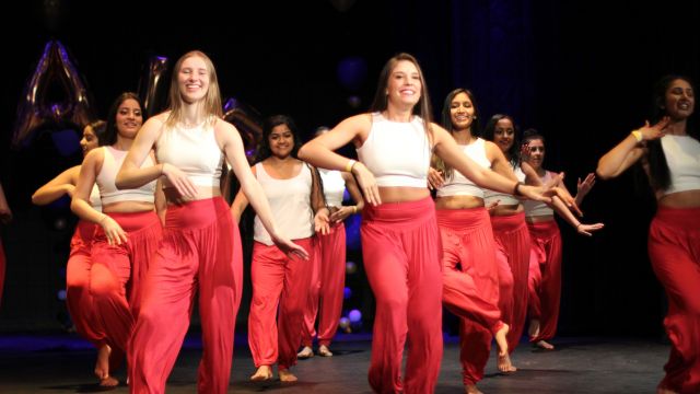 Seniors perform at the IFair night show.